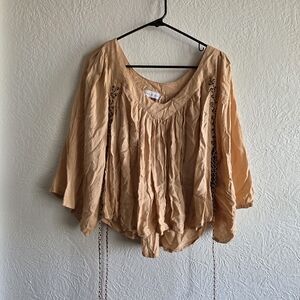 Chic Apricot Women's Blouse